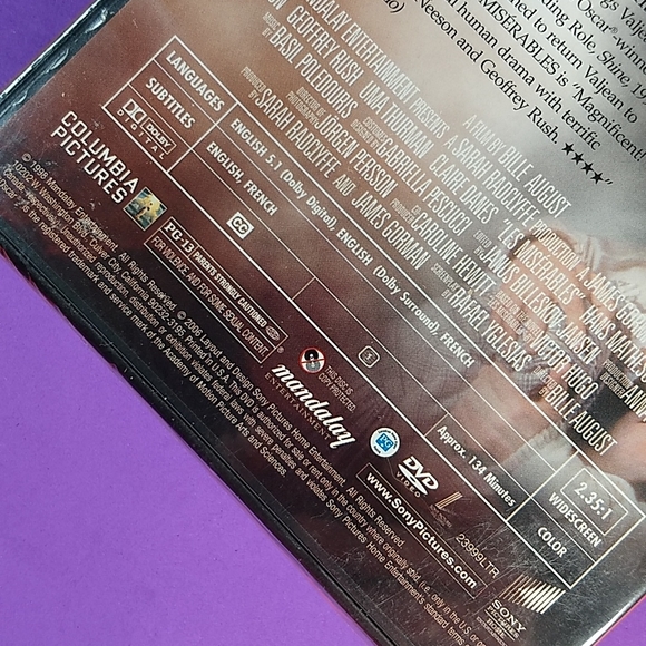 Les Miserables DVD, Factory Sealed - Picture 8 of 9